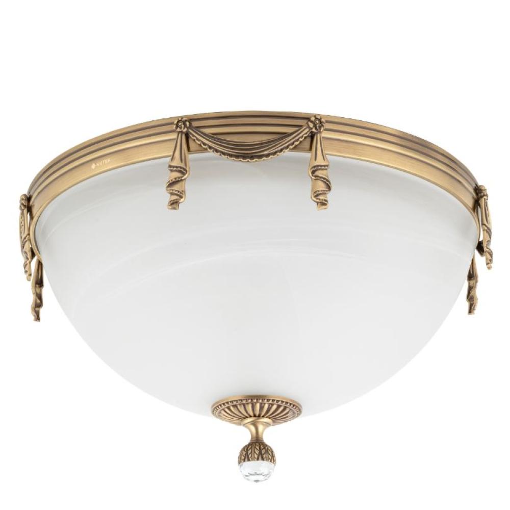 klasszikus polgari mennyezeti lampa arany rez elegans luxus alacsony belmagassag villa kastely szalon vilagitas uvegbura diszes.jpg